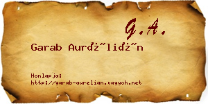 Garab Aurélián névjegykártya